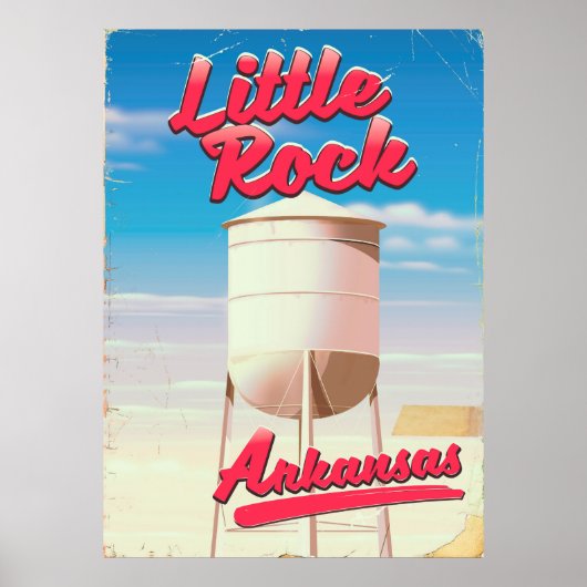 Little Rock, Arkansasヴィンテージ旅行ポスター ポスター (正面)