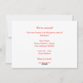 Little Rock, Arkansas  Moving Announcement シーズンカード (裏面)