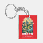 Little Rock Arkansas Travel Art Emblem キーホルダー (正面左)