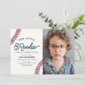 Little Rokie Baseball Boy誕生日写真 招待状 (スタンド正面)