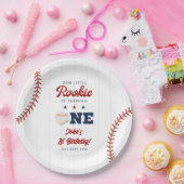 Little Rookie Baseball 1st Birthday ペーパープレート (パーティー)