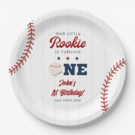 Little Rookie Baseball 1st Birthday ペーパープレート