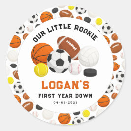 Little Rookie Sports 1st Birthday Party | All-Star ラウンドシール