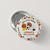 Little Rookie Sports 1st Birthday Party | All-Star 缶バッジ (正面&裏面)