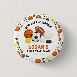 Little Rookie Sports 1st Birthday Party | All-Star 缶バッジ