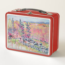 Little Roundtop Gettysburg Pennsylvania Redbuds メタルランチボックス