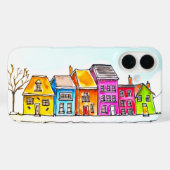 Little Row of Colourful Houses  Case-Mate iPhoneケース (裏面 (横))