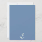 Little Sailor Aboard Blue Baby Shower Invitation 招待状 (裏面)