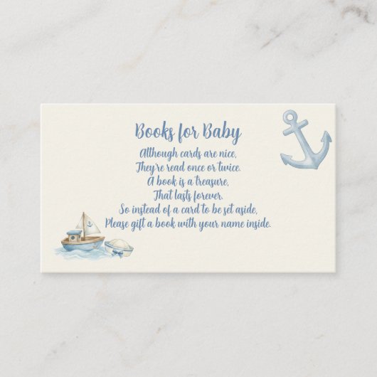 Little Sailor Aboard Blue Enclosure Card エンクロージャーカード (正面)