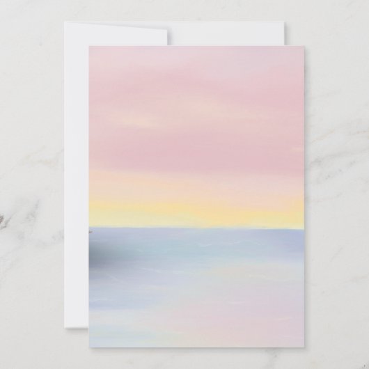 Little Sailor on Her Way Baby Shower Invite 招待状 (裏面)