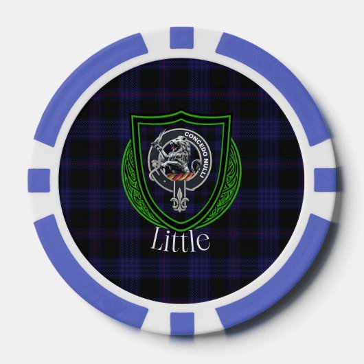 Little Scottish Clan Tartan & Crest ポーカーチップ (正面)