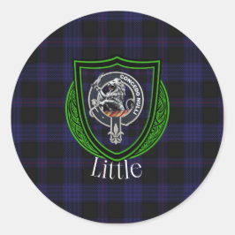 Little Scottish Clan Tartan & Crest ラウンドシール