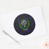 Little Scottish Clan Tartan & Crest ラウンドシール (封筒)