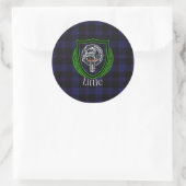 Little Scottish Clan Tartan & Crest ラウンドシール (バッグ)