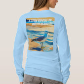Little Seagull on aビーチ( Designed ) Tシャツ (裏面)