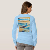 Little Seagull on aビーチ( Designed ) Tシャツ (裏面フル)