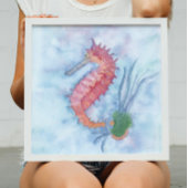 Little Seahorse Watercolor ポスター