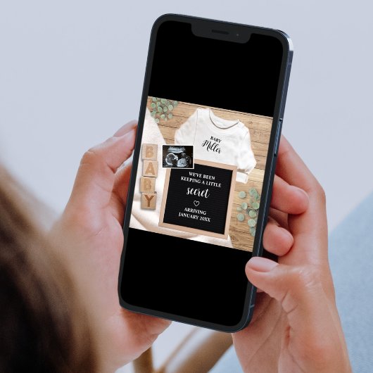 Little Secret Sonogram超音波写真妊娠 案内状