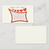 Little Secret Valentine Baby Shower Book Request エンクロージャーカード (正面/裏面)