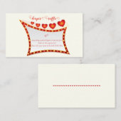 Little Secret Valentine Baby Shower Diaper Raffle エンクロージャーカード (正面/裏面)