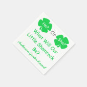 Little Shamrockジェンダーの発表 スタンダードカクテルナプキン (角)