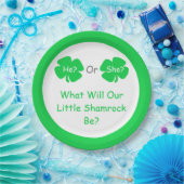 Little Shamrockジェンダーの発表 ペーパープレート (パーティー)