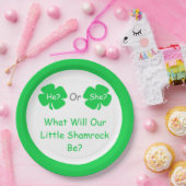 Little Shamrockジェンダーの発表 ペーパープレート (パーティー)