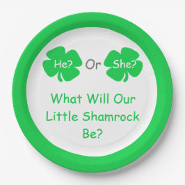 Little Shamrockジェンダーの発表 ペーパープレート