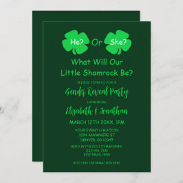 Little Shamrockジェンダーの発表 招待状