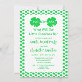 Little Shamrockジェンダーの発表 招待状 (正面)