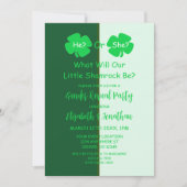 Little Shamrockジェンダーの発表 招待状 (正面)