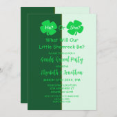 Little Shamrockジェンダーの発表 招待状 (正面/裏面)