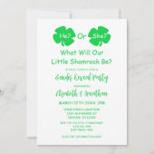 Little Shamrockジェンダーの発表 招待状 (正面)