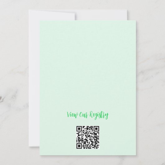 Little Shamrockジェンダーの発表 招待状 (裏面)