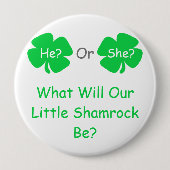 Little Shamrockジェンダーの発表 缶バッジ (正面)