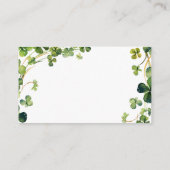 Little Shamrock Baby Shower Books forベビー エンクロージャーカード (裏面)