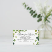 Little Shamrock Baby Shower Books forベビー エンクロージャーカード (スタンド正面)