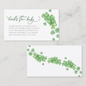 Little Shamrock Baby Shower Books forベビー 名刺 (正面/裏面)