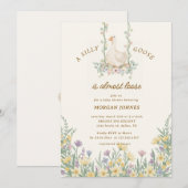 Little Silly Goose baby Shower 招待状 (正面/裏面)