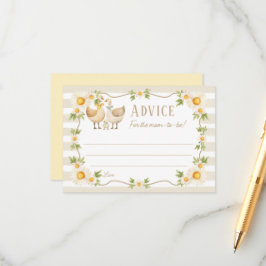 Little Silly Goose Baby Shower Advice for Mom  エンクロージャーカード
