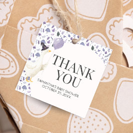 Little Silly Goose Baby Shower Square フェイバータグ