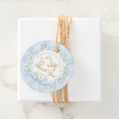 Little Silly Goose Blue Baby Shower Thank you フェイバータグ (インサイチュ)