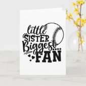 Little Sister Biggest Fan Baseball カード (黄色い花)