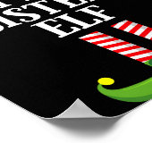 Little Sister Elf Matching Family Group Christmas  ポスター (角)