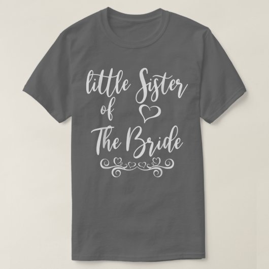 Little Sister of Bride & Groom Wedding Matching  Tシャツ (デザイン正面)