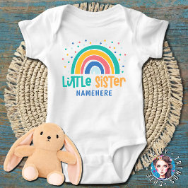 Little Sister Rainbow ベビーボディスーツ
