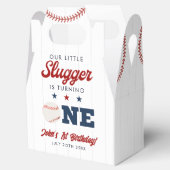 Little Slugger Baseball 1st Birthday フェイバーボックス (オープン)