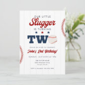 Little Slugger Baseball 2nd Birthday 招待状 (スタンド正面)