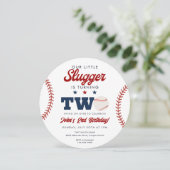 Little Slugger Baseball 2nd Birthday Ball 招待状 (スタンド正面)