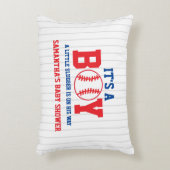 Little Slugger Baseball Boy Baby Shower アクセントクッション (正面(垂直))
